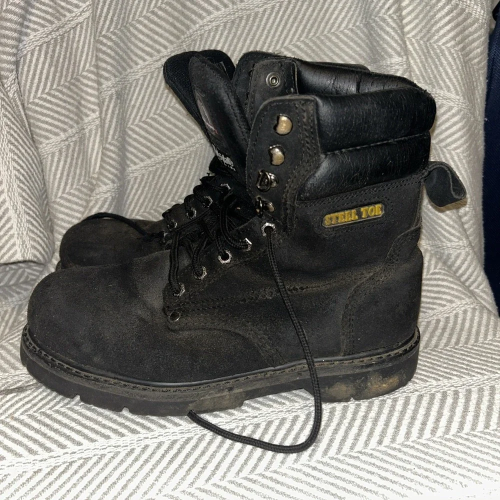 Brahma Mens Iron Tough‎ Steel Toe Work Boots 10XW Thinsulate Black